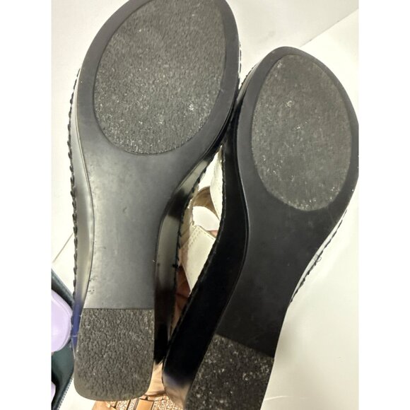 Duck Head Women's Sandals BETH White Wedge Leather Open Toe Size 10 Wide - Picture 8 of 8